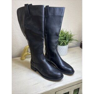 FRYE & CO GIOVANNA BLACK Stacked Heel Boots 8 W-W/9M/9.5M Women’s Shoes